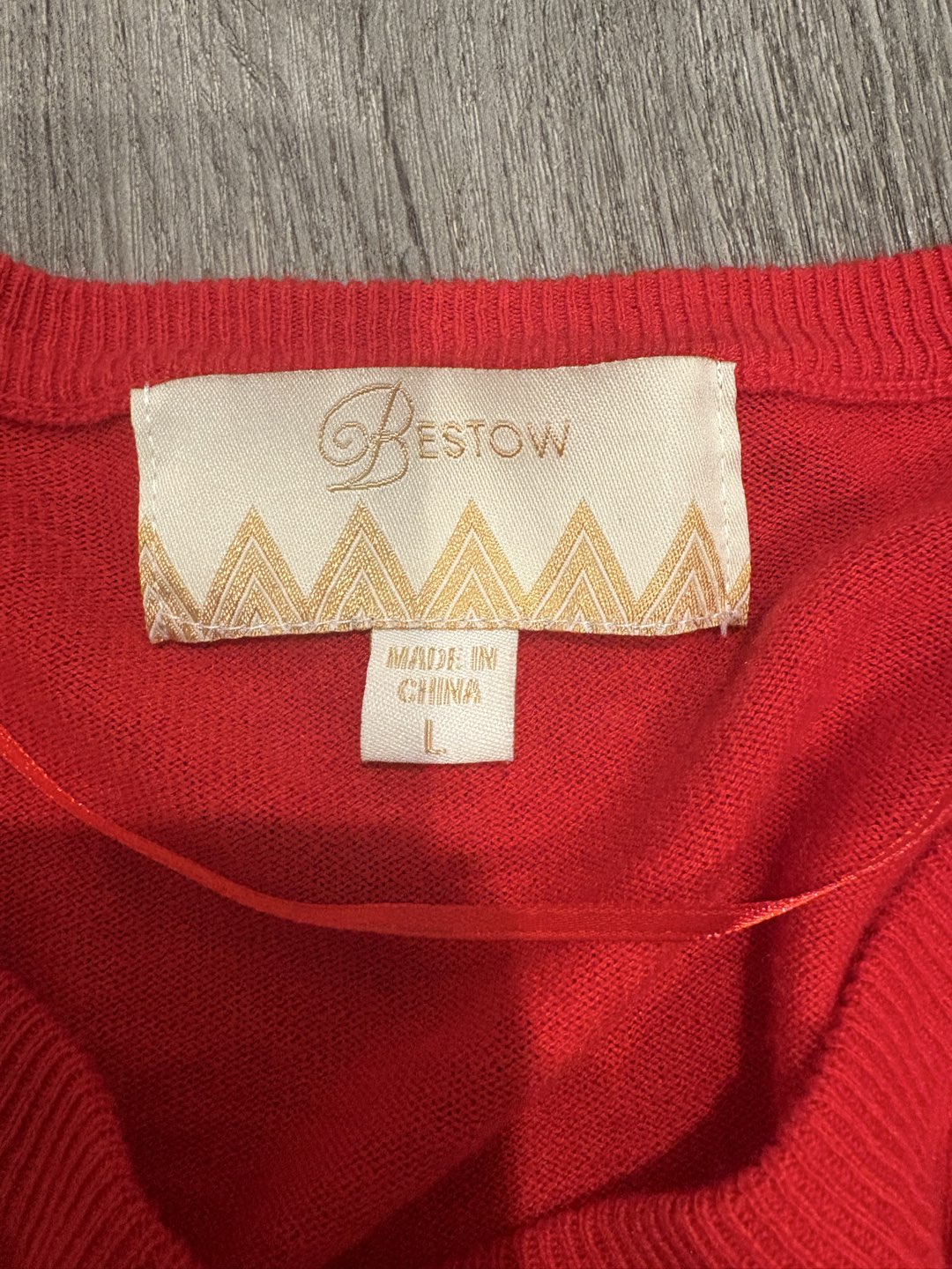 red cardigan photo 2