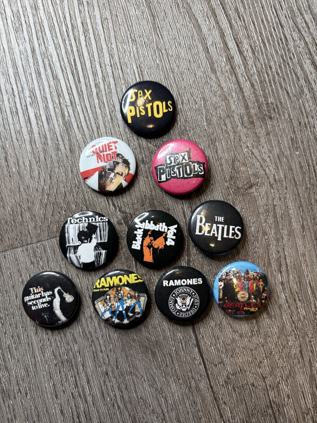 band and artist pins