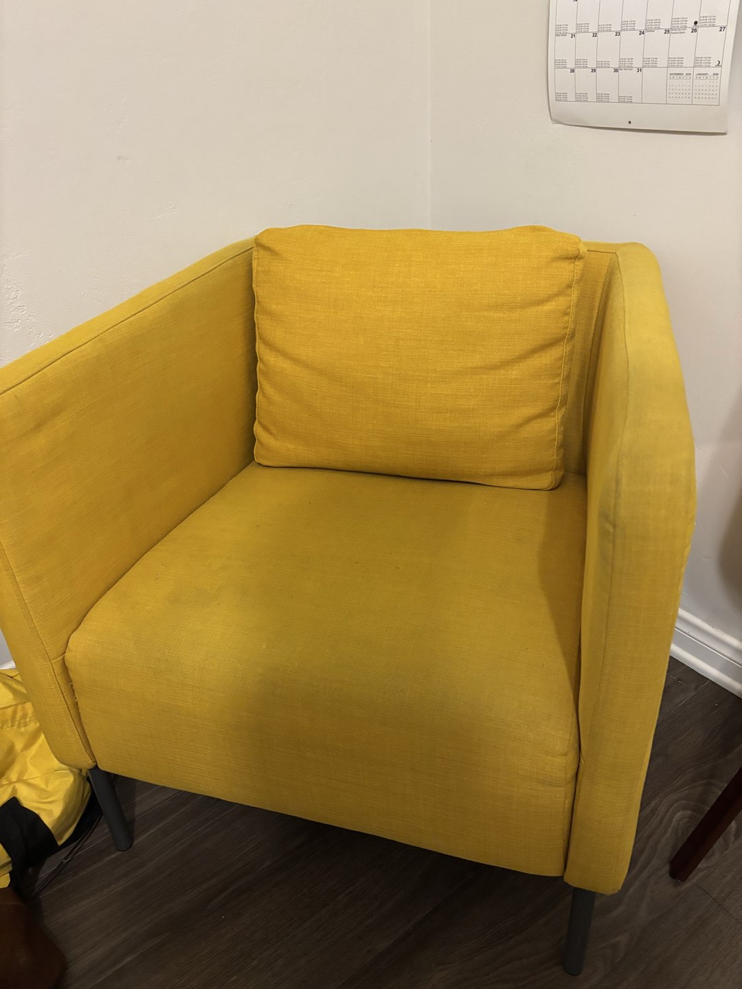 Mustard yellow chair photo 2