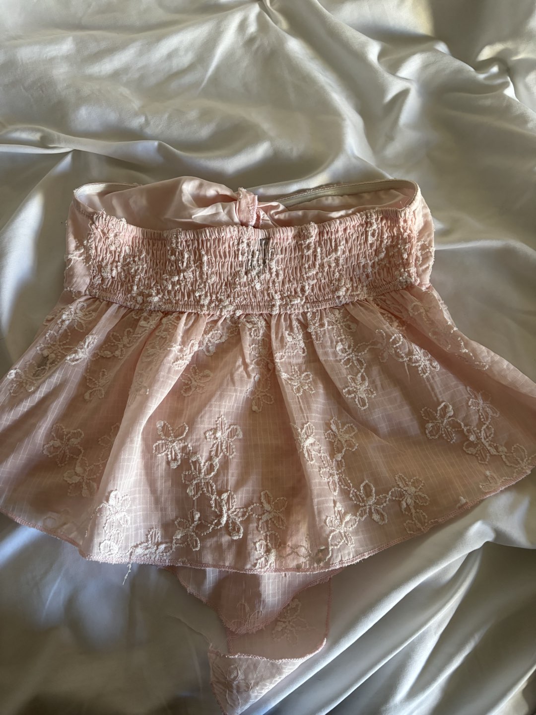SHEIN pink strapless top photo 2