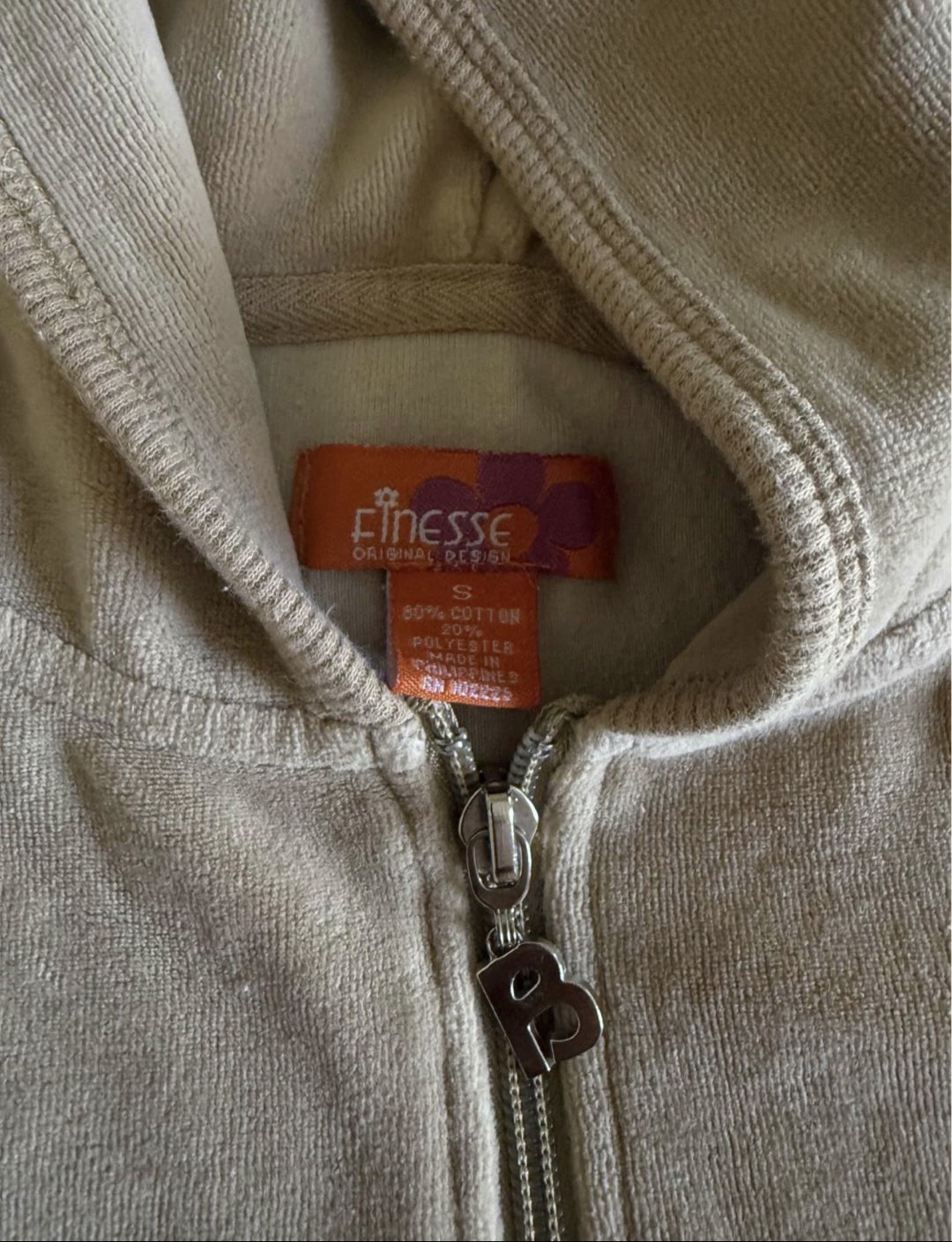 Cropped velvet zip up photo 2