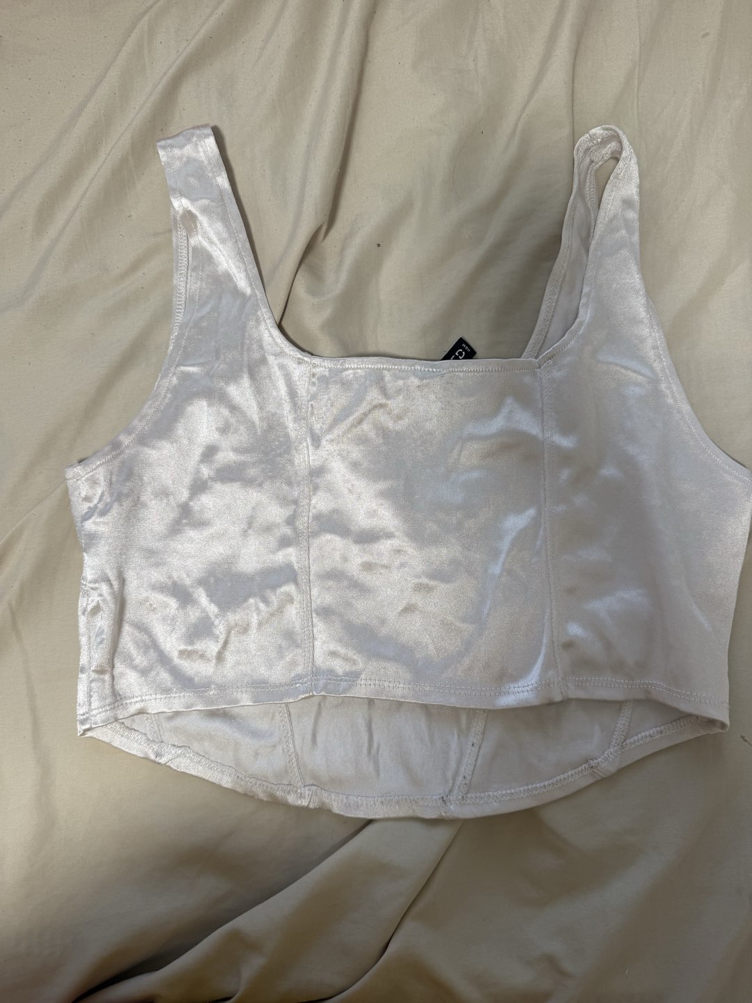 h&m corset style satin tank top photo 2