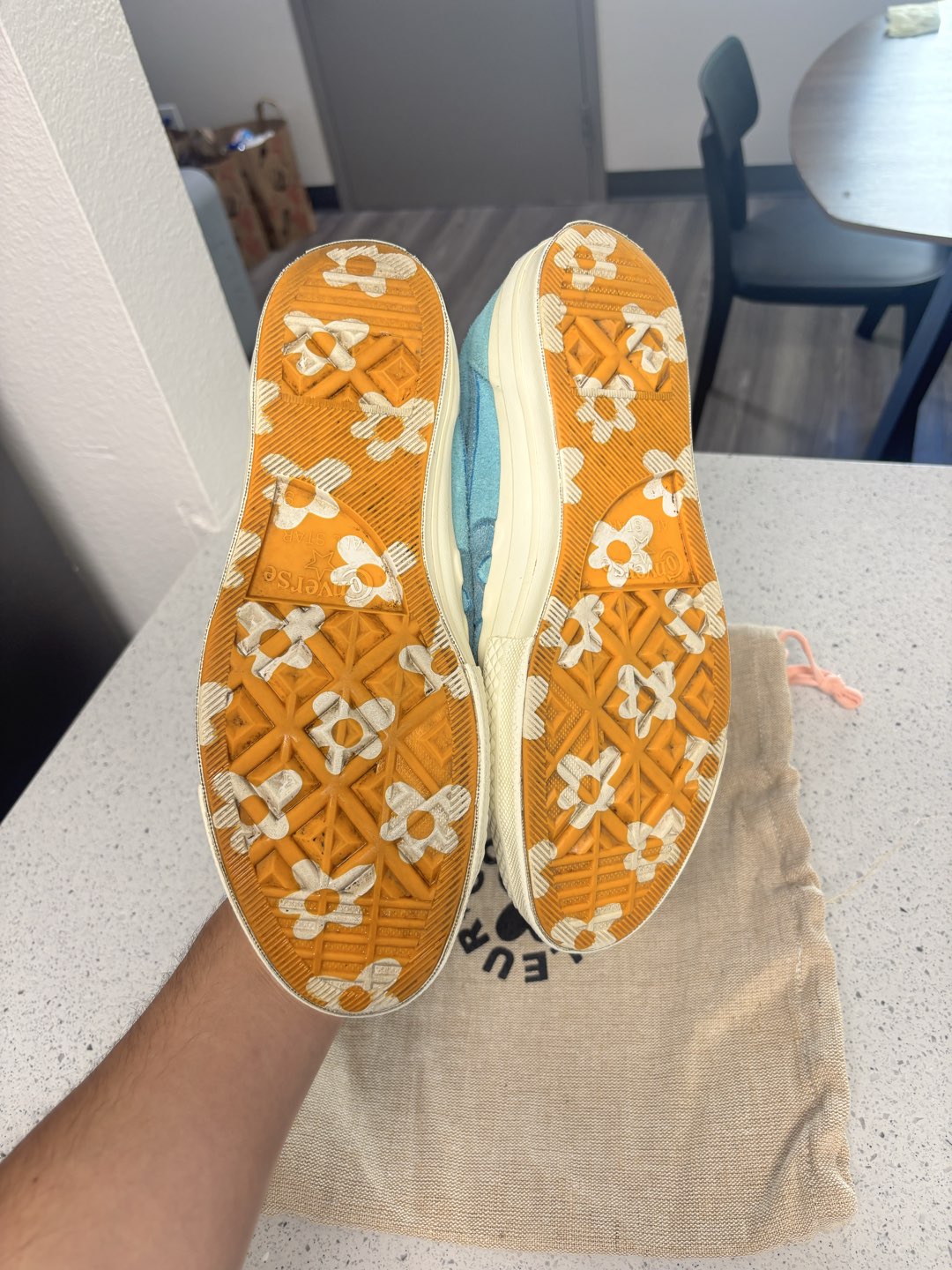 Converse x Gold Le Fleur Blue One Star Sneakers photo 2