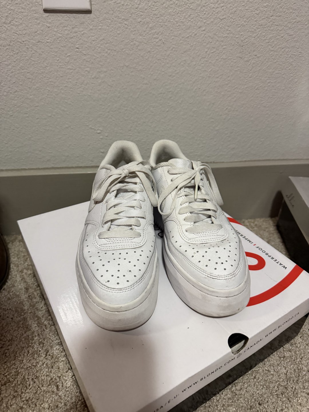 White Nike Platform Sneakers photo 2