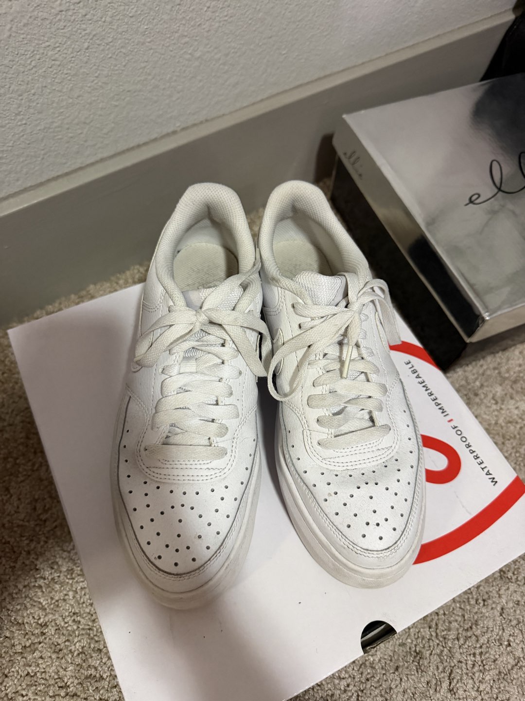 White Nike Platform Sneakers photo 4