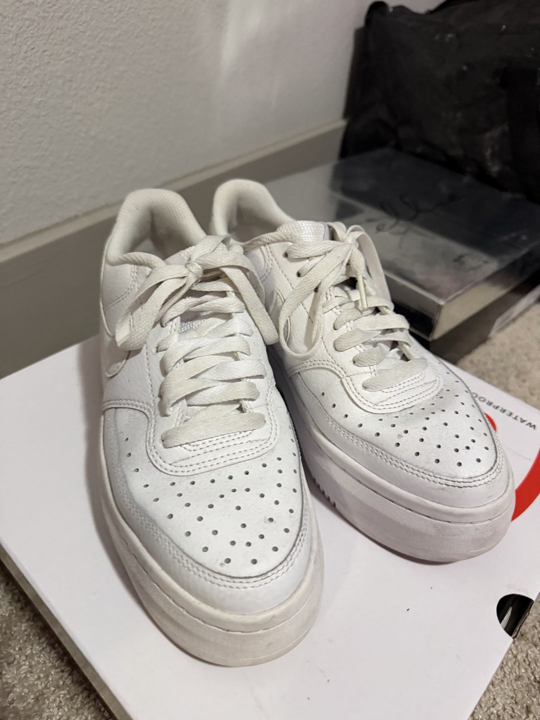 White Nike Platform Sneakers photo 5