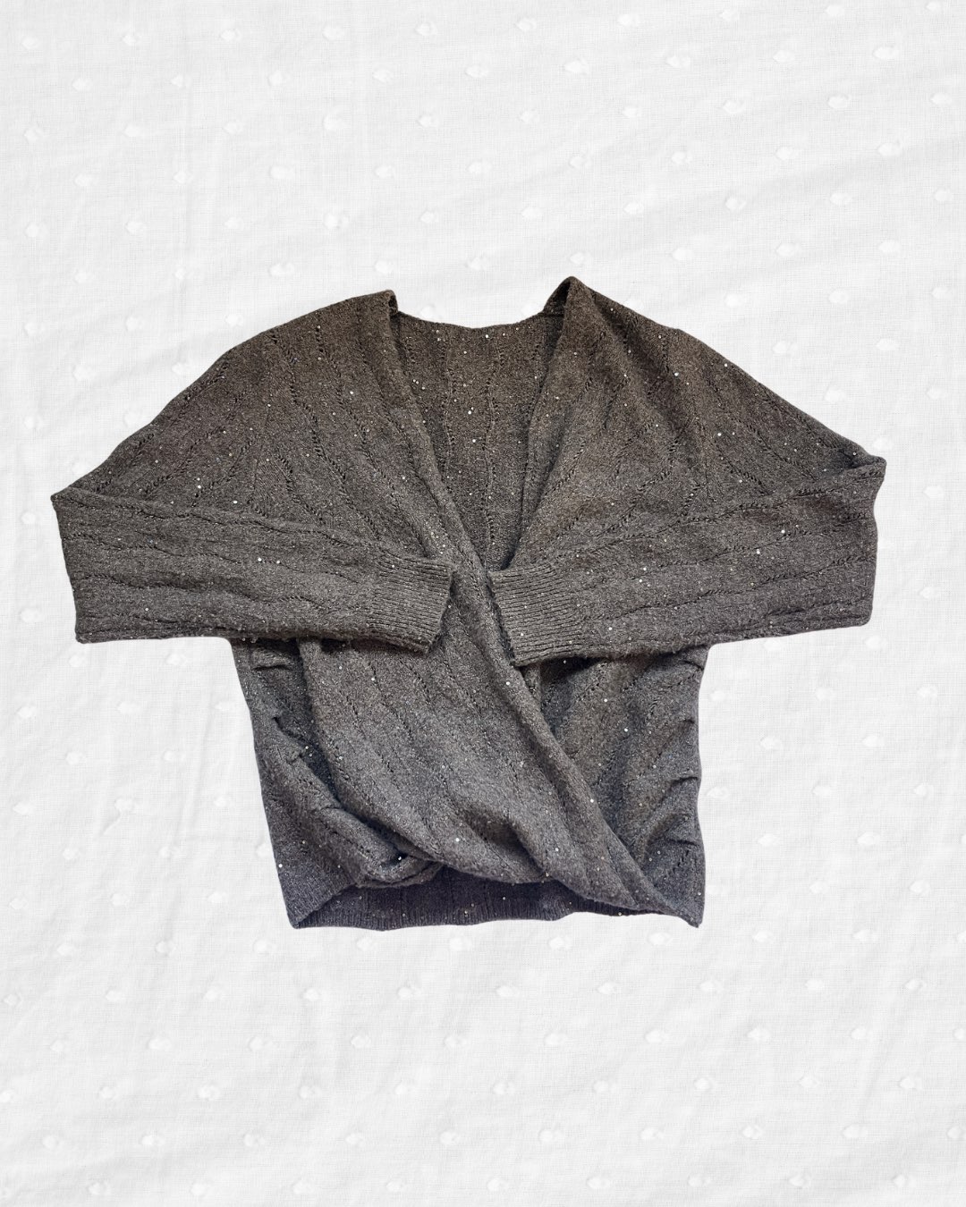 brown shimmery sweater