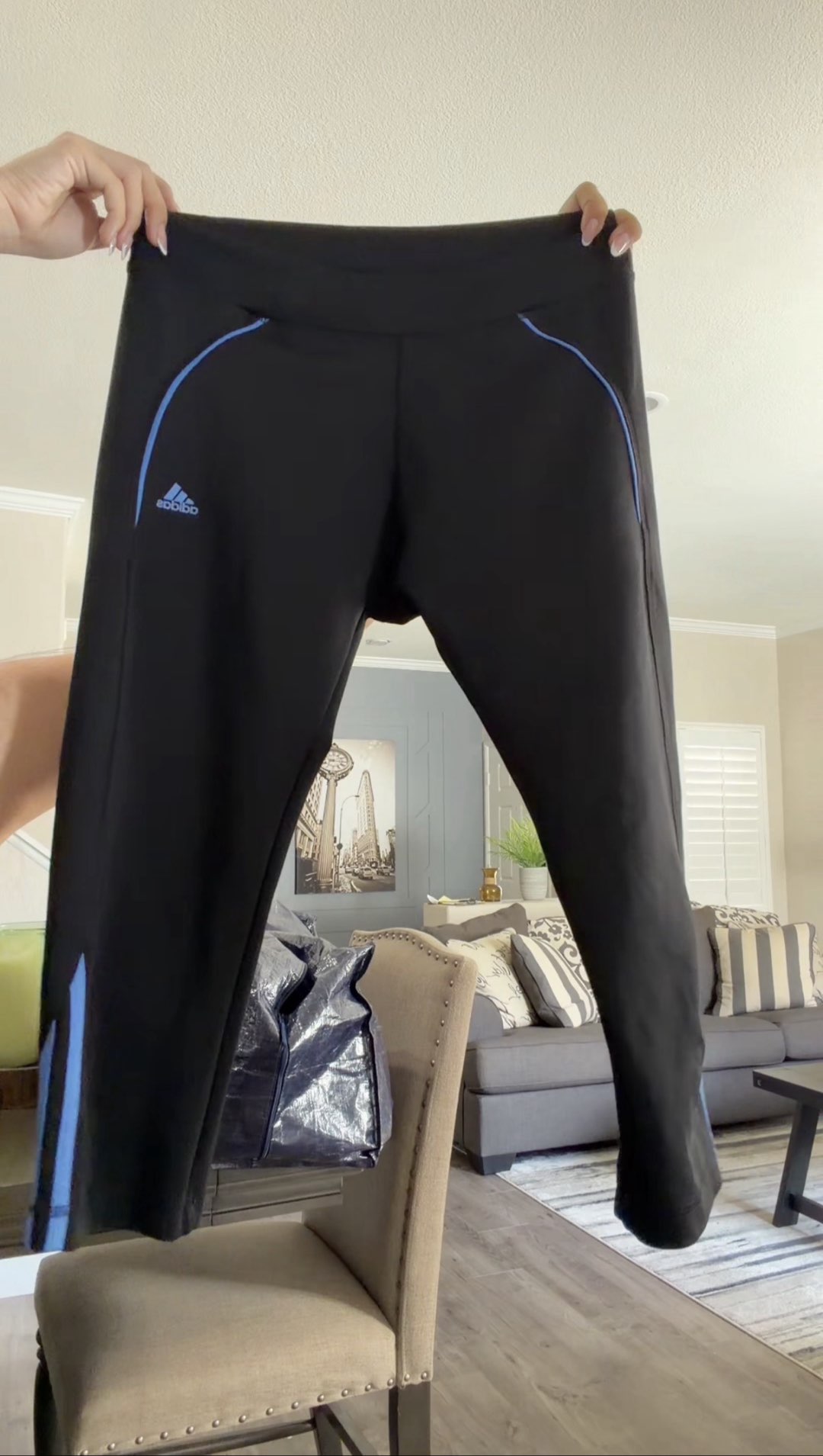 adidas black capri pants
