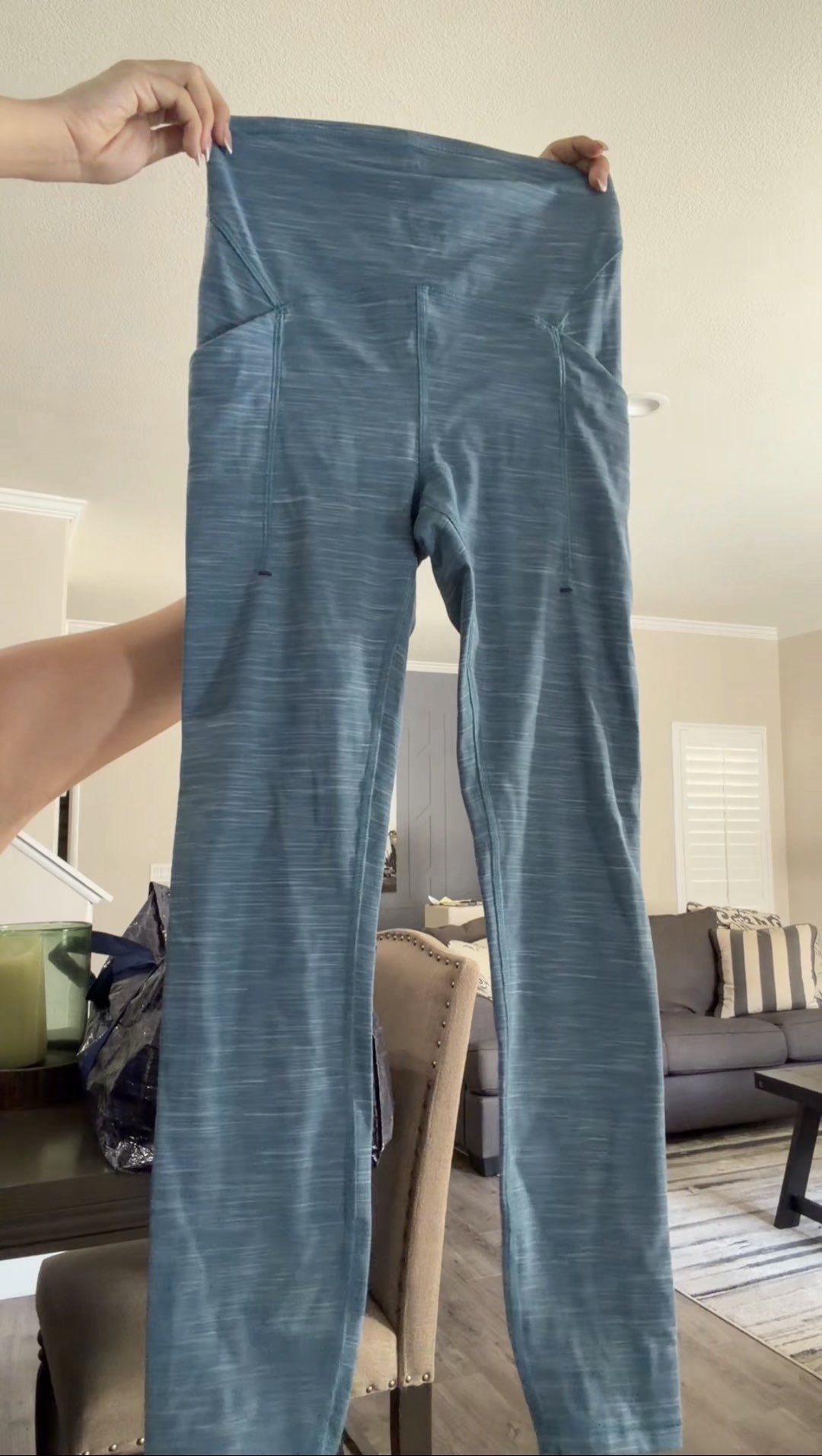 lulu lemon blue leggings photo 2