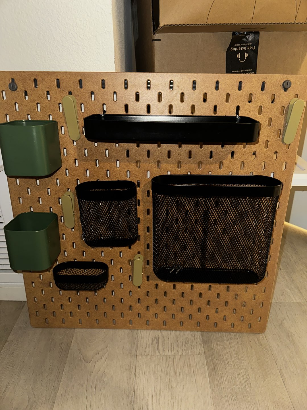 Ikea peg board w/ accessories