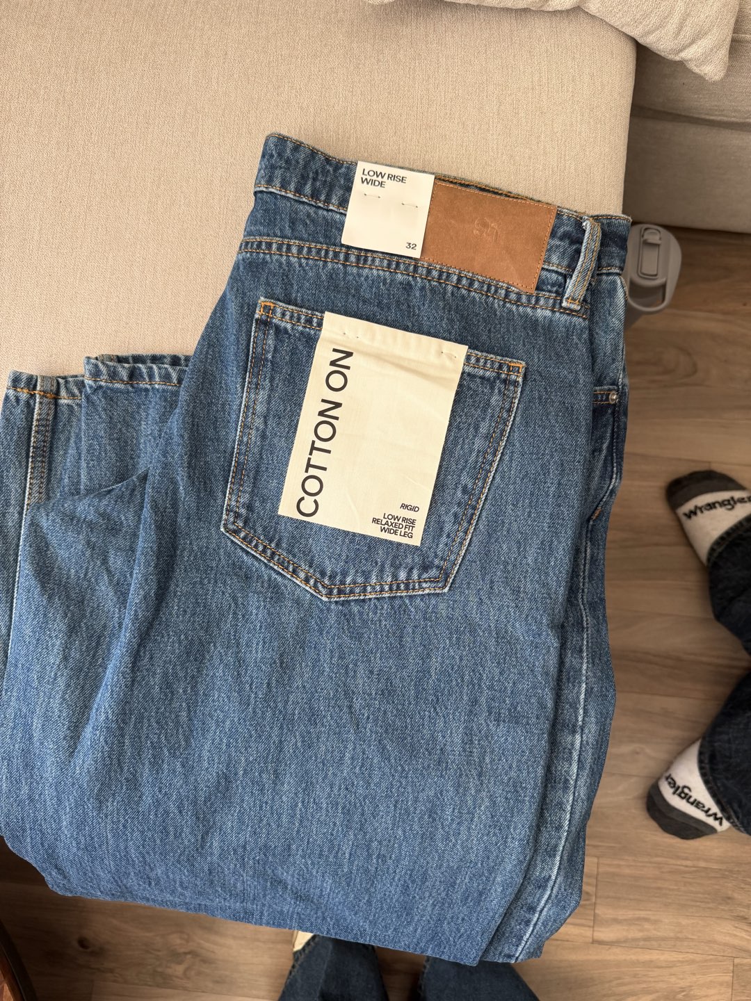 Brand new cotton on low rise wide jeans