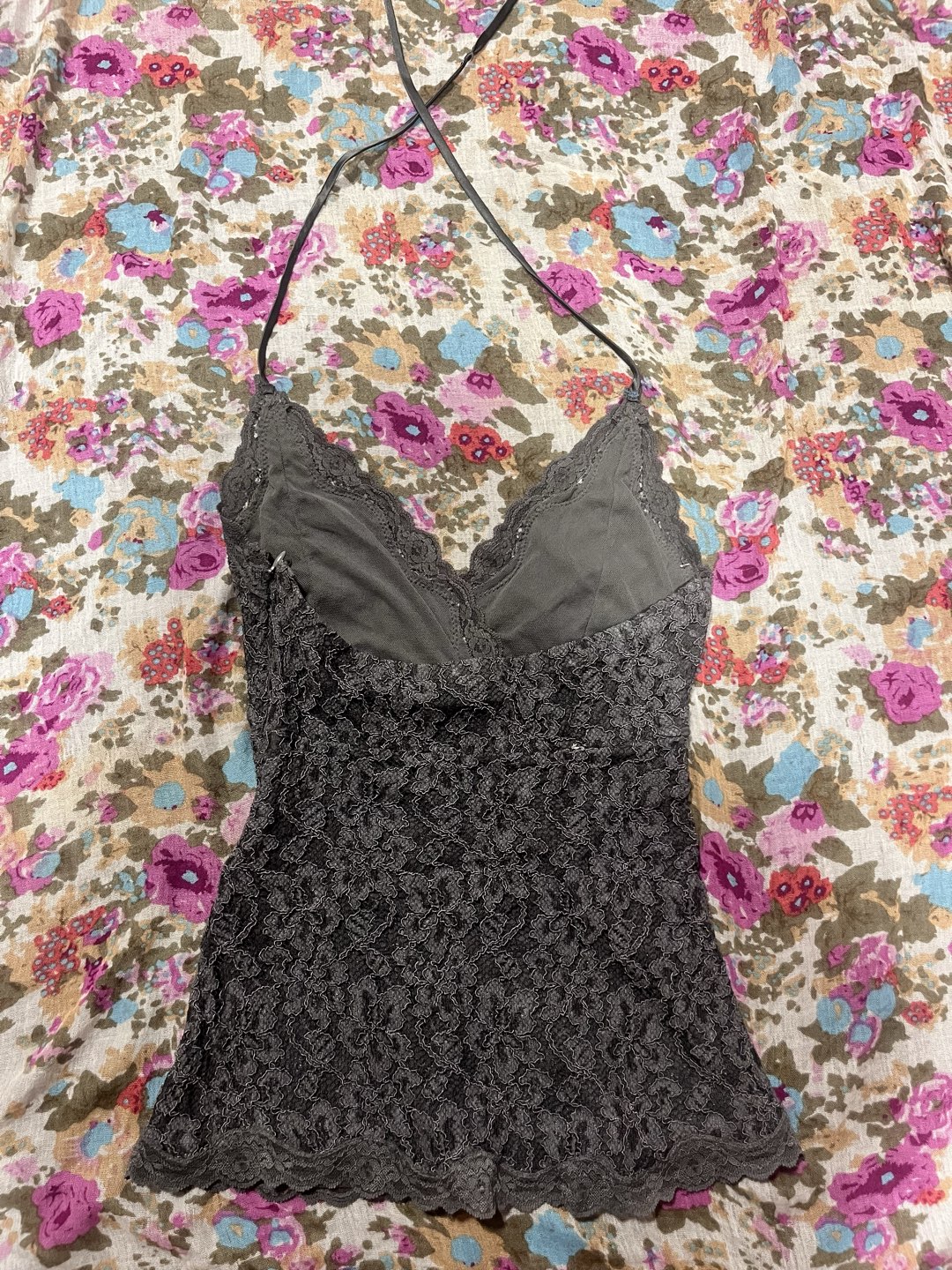 Y2K lace tank top photo 2