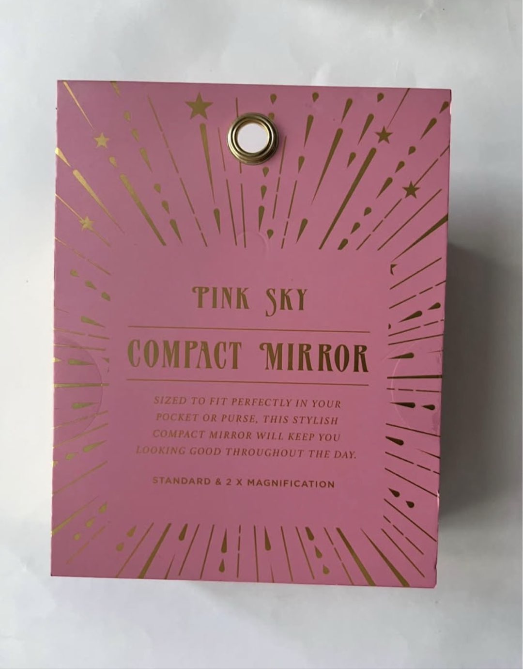 Pink and Gold Compact Mirror photo 3