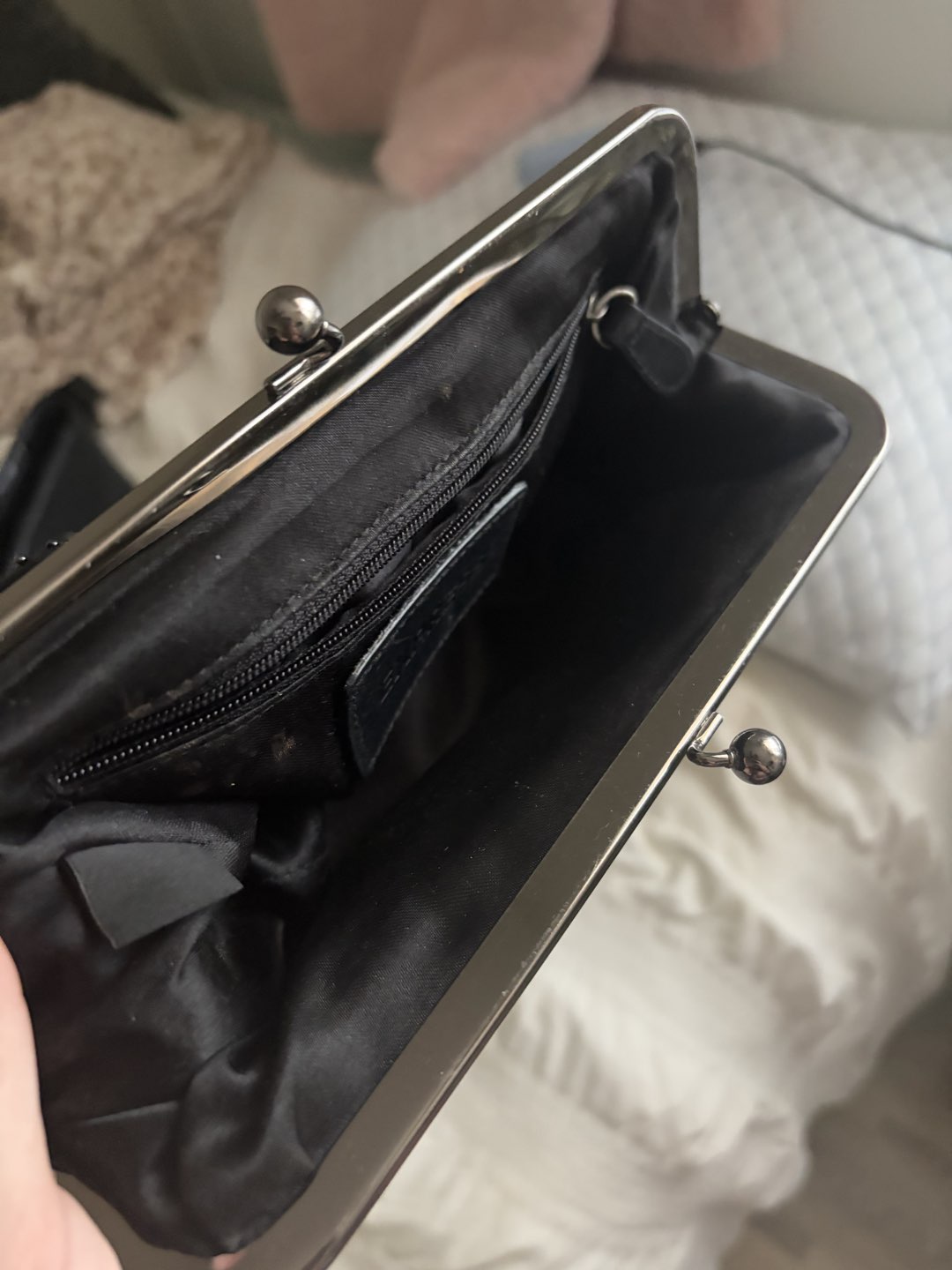 Express black sequin women’s clutch photo 3
