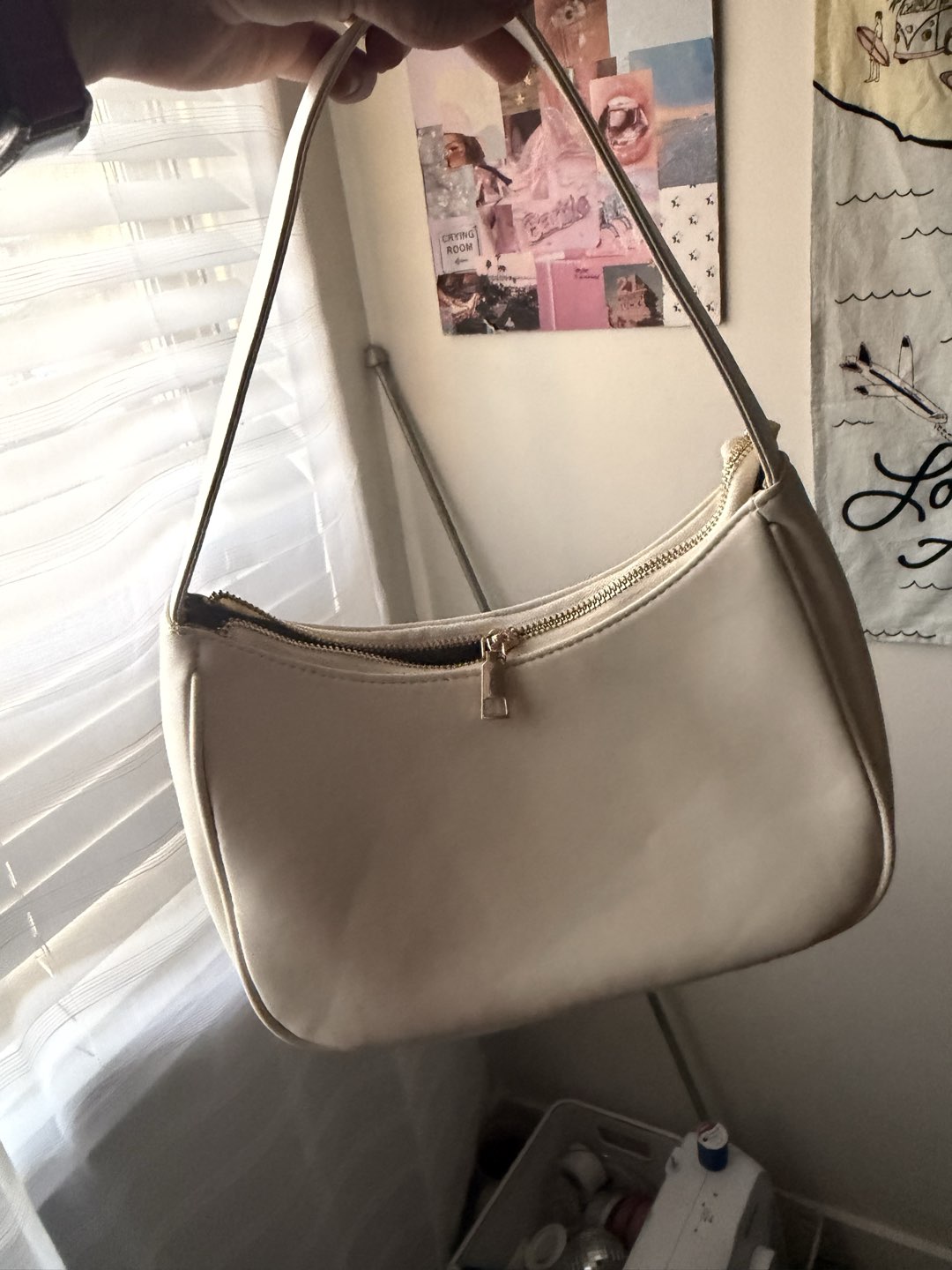 Off white / beige hand bag/ purse